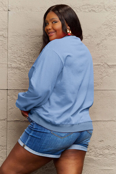 Blue Zone Planet | Simply Love Full Size 2024 Round Neck Dropped Shoulder Sweatshirt BLUE ZONE PLANET