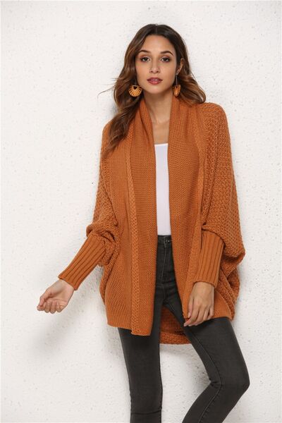 Open Front Batwing Sleeve Cardigan BLUE ZONE PLANET