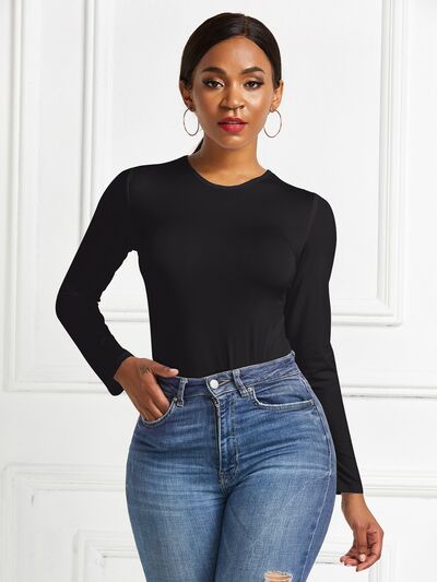 Blue Zone Planet | Round Neck Long Sleeve Bodysuit BLUE ZONE PLANET