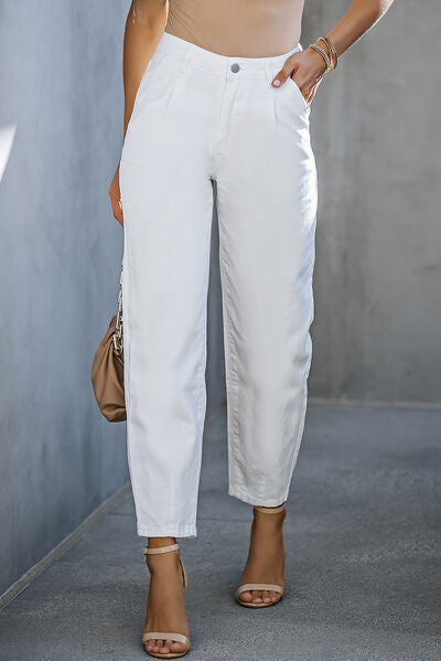 Blue Zone Planet | High-Waist Straight Jeans BLUE ZONE PLANET