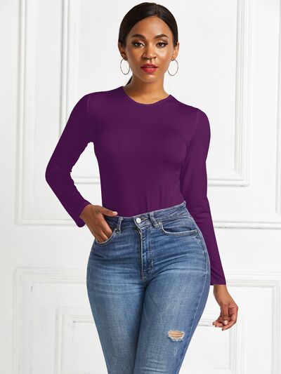 Blue Zone Planet | Round Neck Long Sleeve Bodysuit BLUE ZONE PLANET