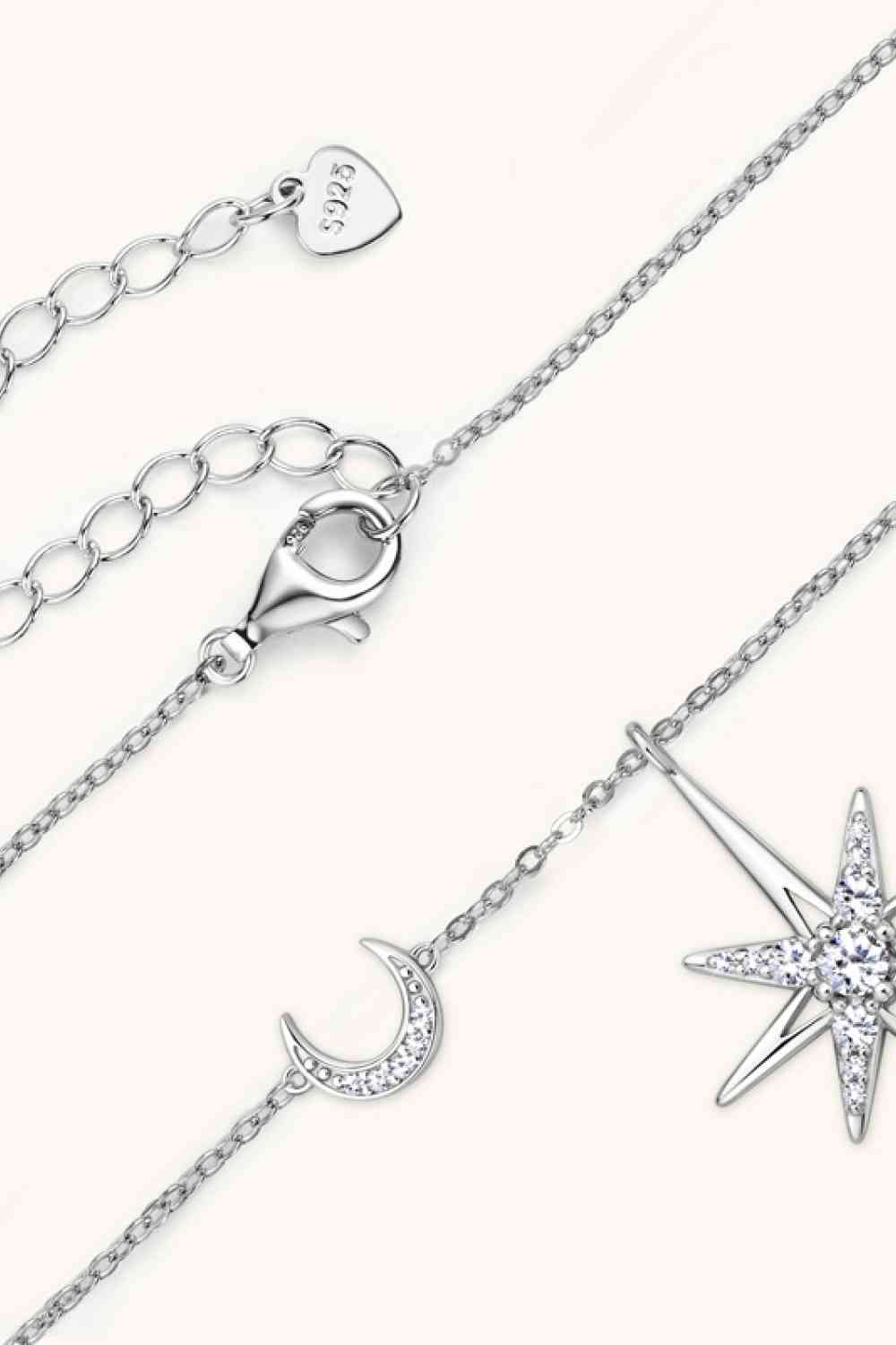 Moissanite 925 Sterling Silver Necklace BLUE ZONE PLANET