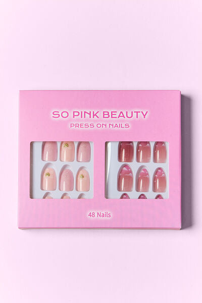 SO PINK BEAUTY Press On Nails 2 Packs Trendsi