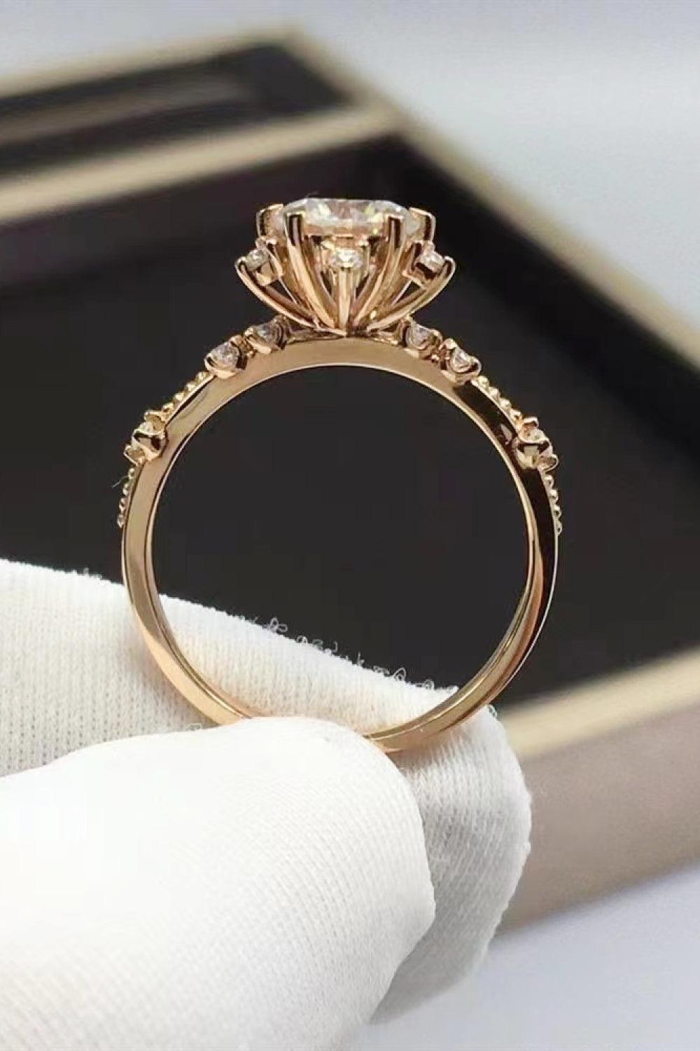 1 Carat Moissanite 6-Prong Ring BLUE ZONE PLANET
