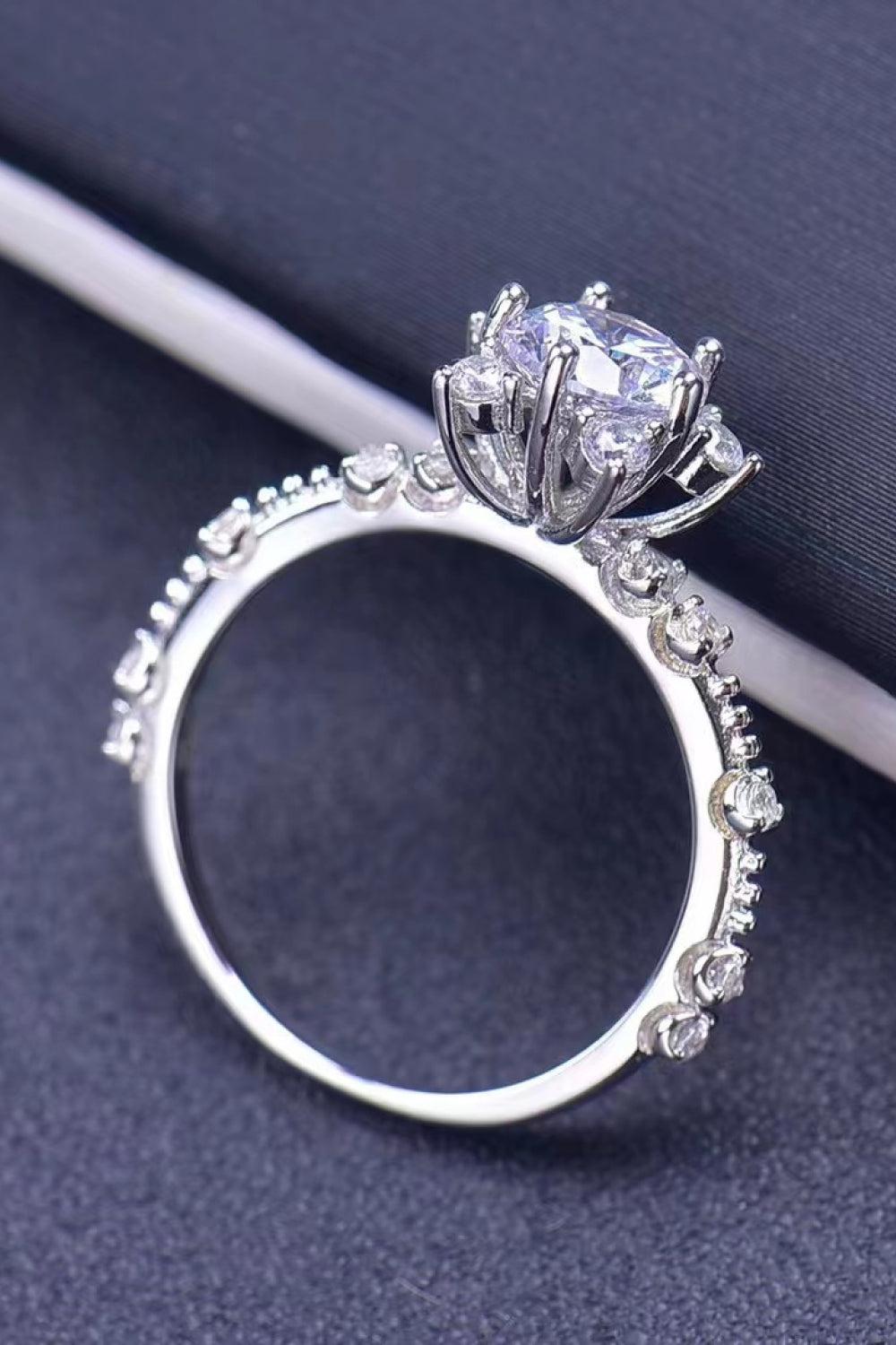 1 Carat Moissanite 6-Prong Ring BLUE ZONE PLANET