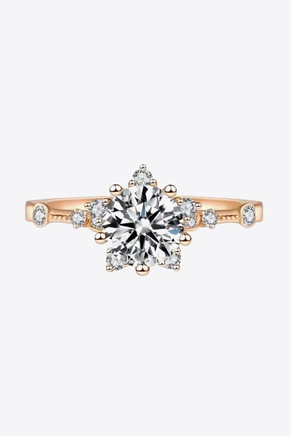 1 Carat Moissanite 6-Prong Ring BLUE ZONE PLANET