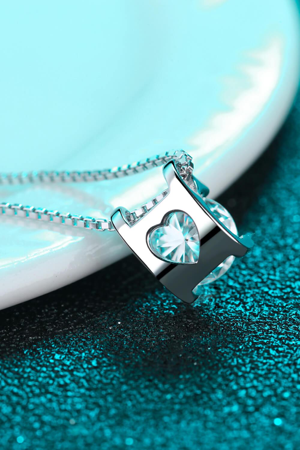 1 Carat Moissanite 925 Sterling Silver Chain Necklace BLUE ZONE PLANET