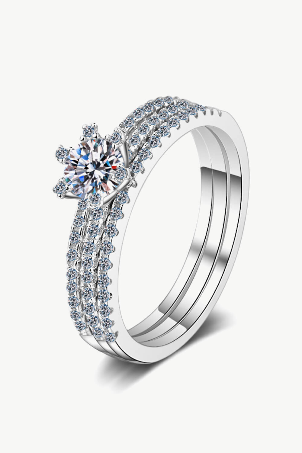 1 Carat Moissanite 925 Sterling Silver Ring BLUE ZONE PLANET
