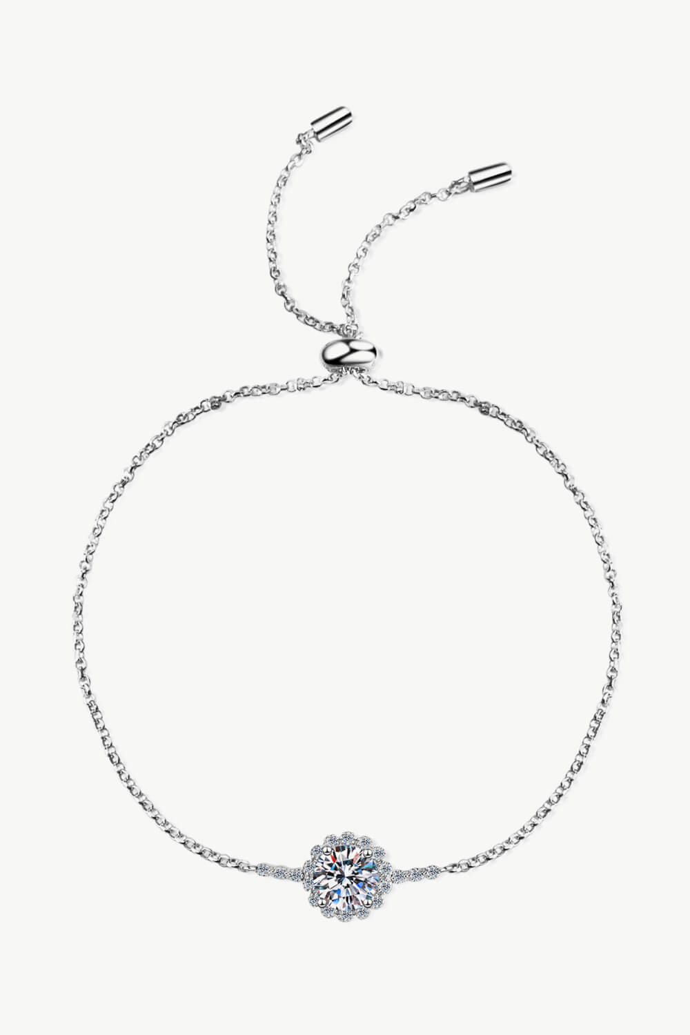 1 Carat Moissanite Chain Bracelet BLUE ZONE PLANET