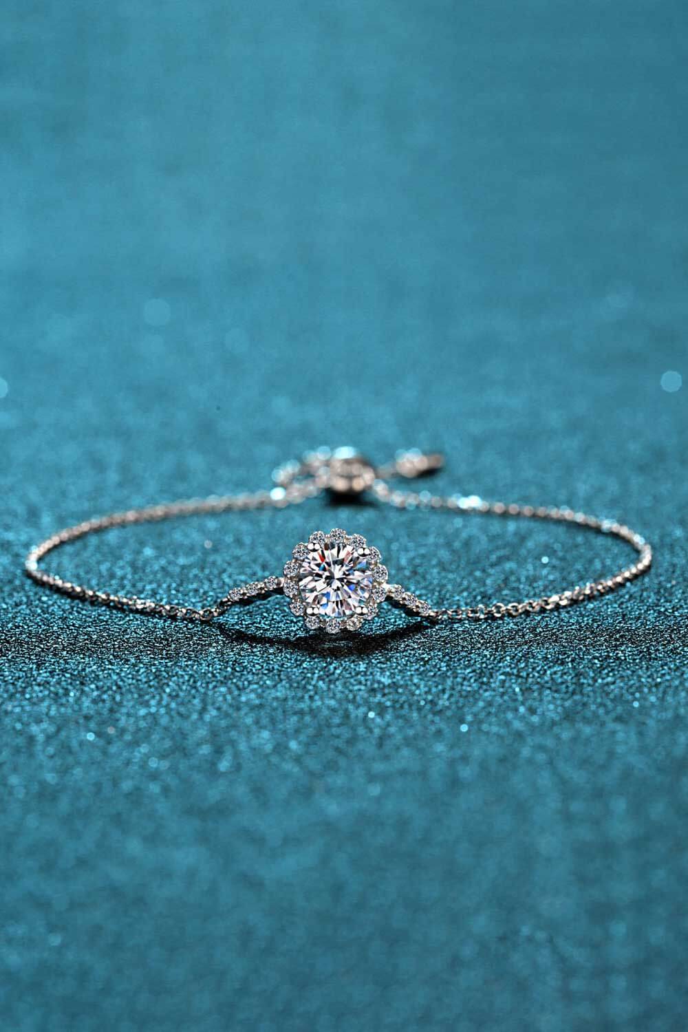 1 Carat Moissanite Chain Bracelet BLUE ZONE PLANET