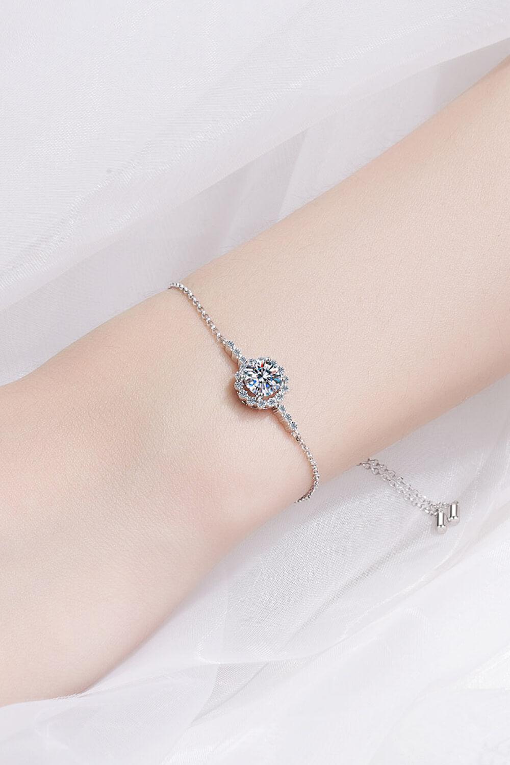 1 Carat Moissanite Chain Bracelet BLUE ZONE PLANET