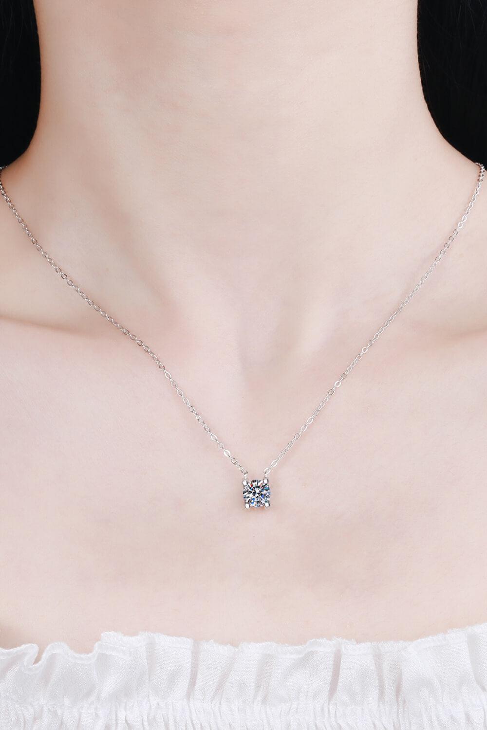 1 Carat Moissanite Chain Necklace BLUE ZONE PLANET