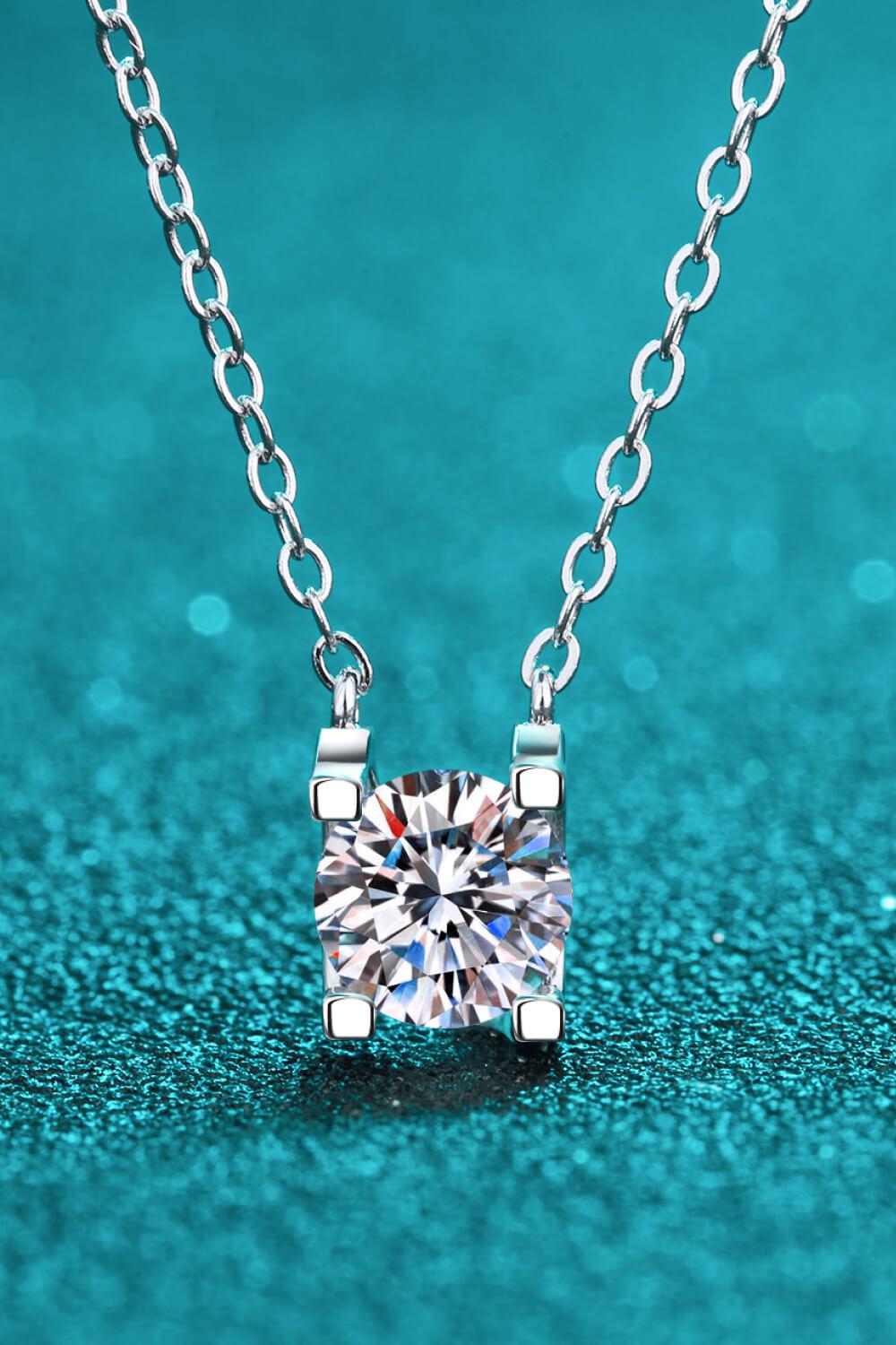 1 Carat Moissanite Chain Necklace BLUE ZONE PLANET