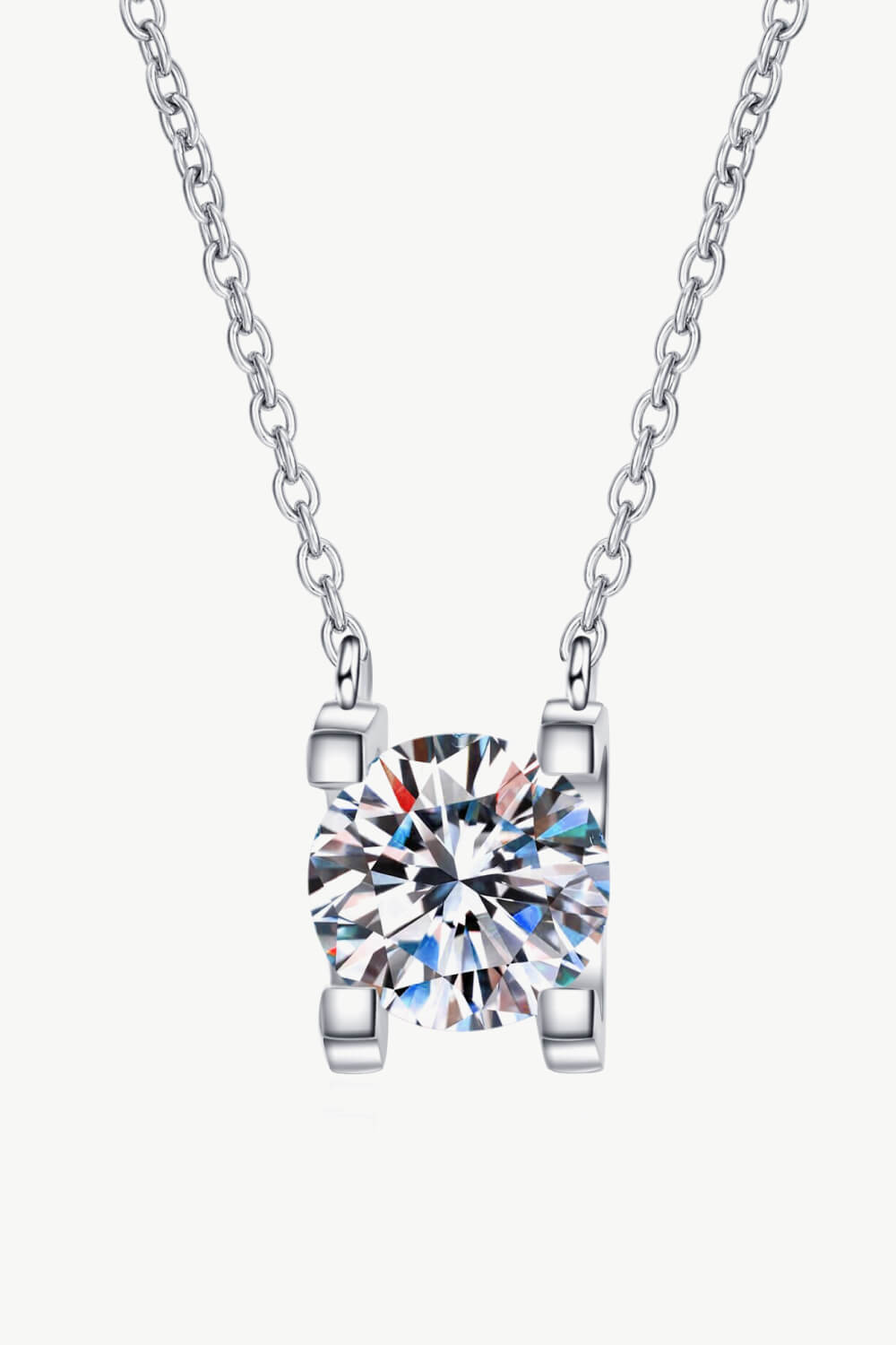 1 Carat Moissanite Chain Necklace BLUE ZONE PLANET