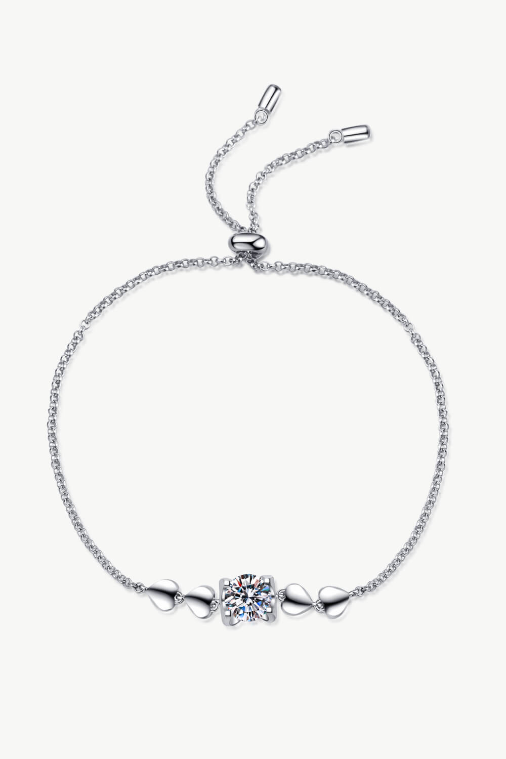 1 Carat Moissanite Heart Bracelet BLUE ZONE PLANET