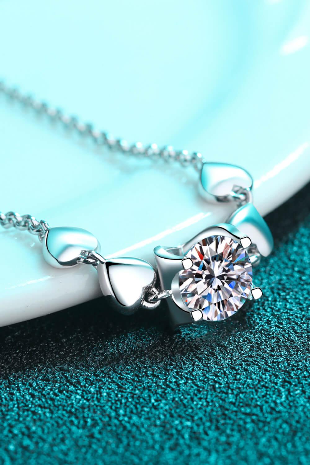 1 Carat Moissanite Heart Bracelet BLUE ZONE PLANET