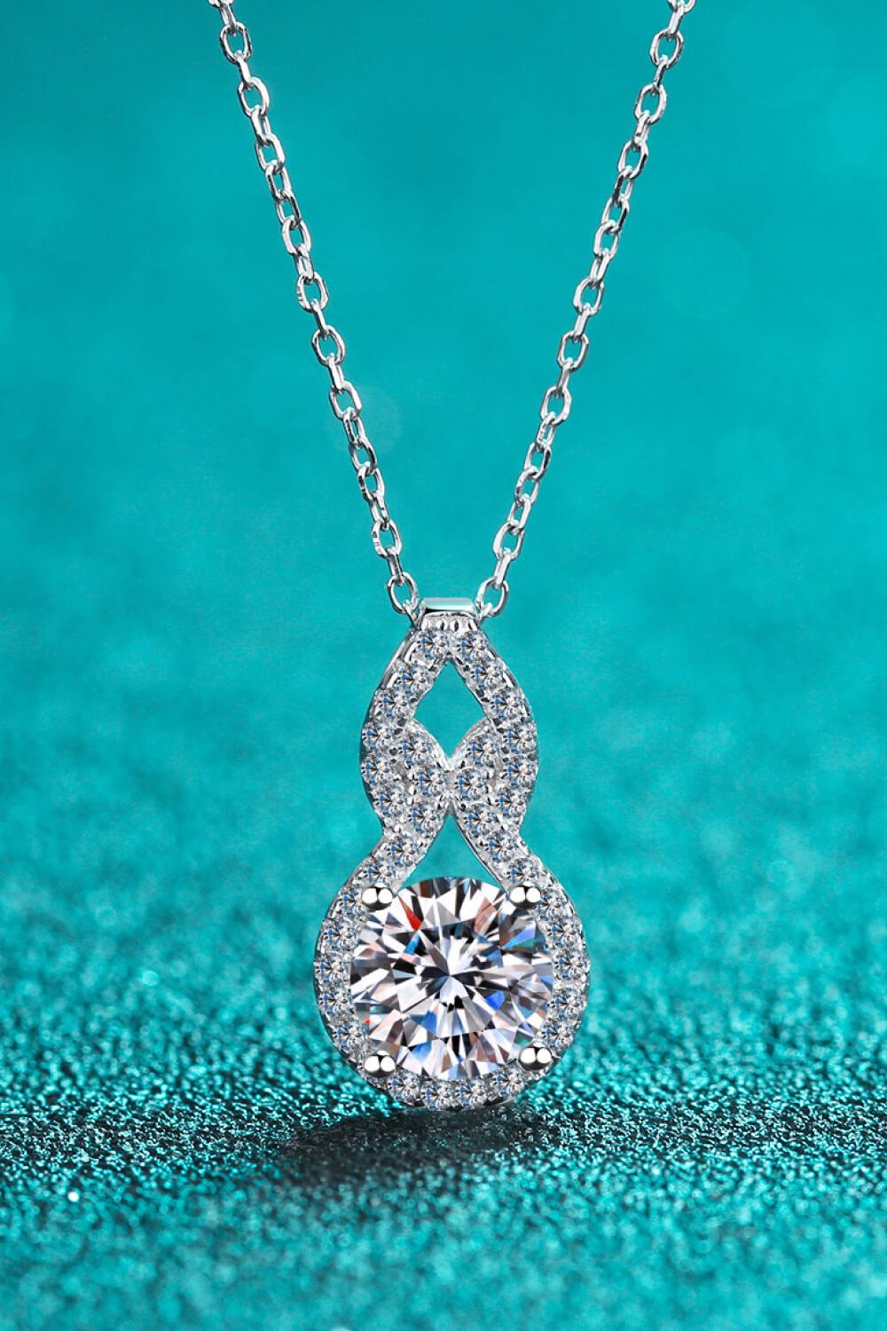 1 Carat Moissanite Pendant Necklace BLUE ZONE PLANET