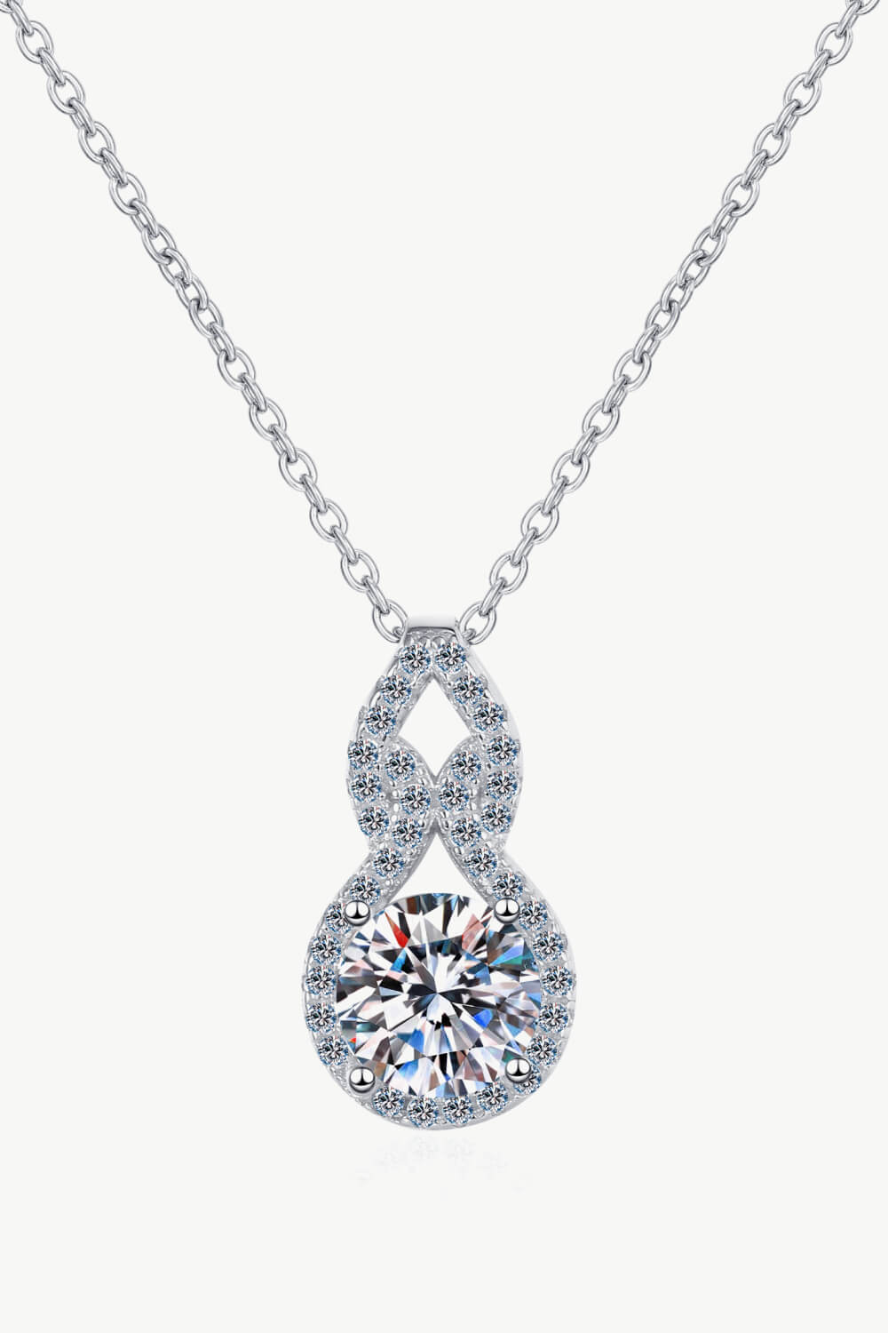 1 Carat Moissanite Pendant Necklace BLUE ZONE PLANET