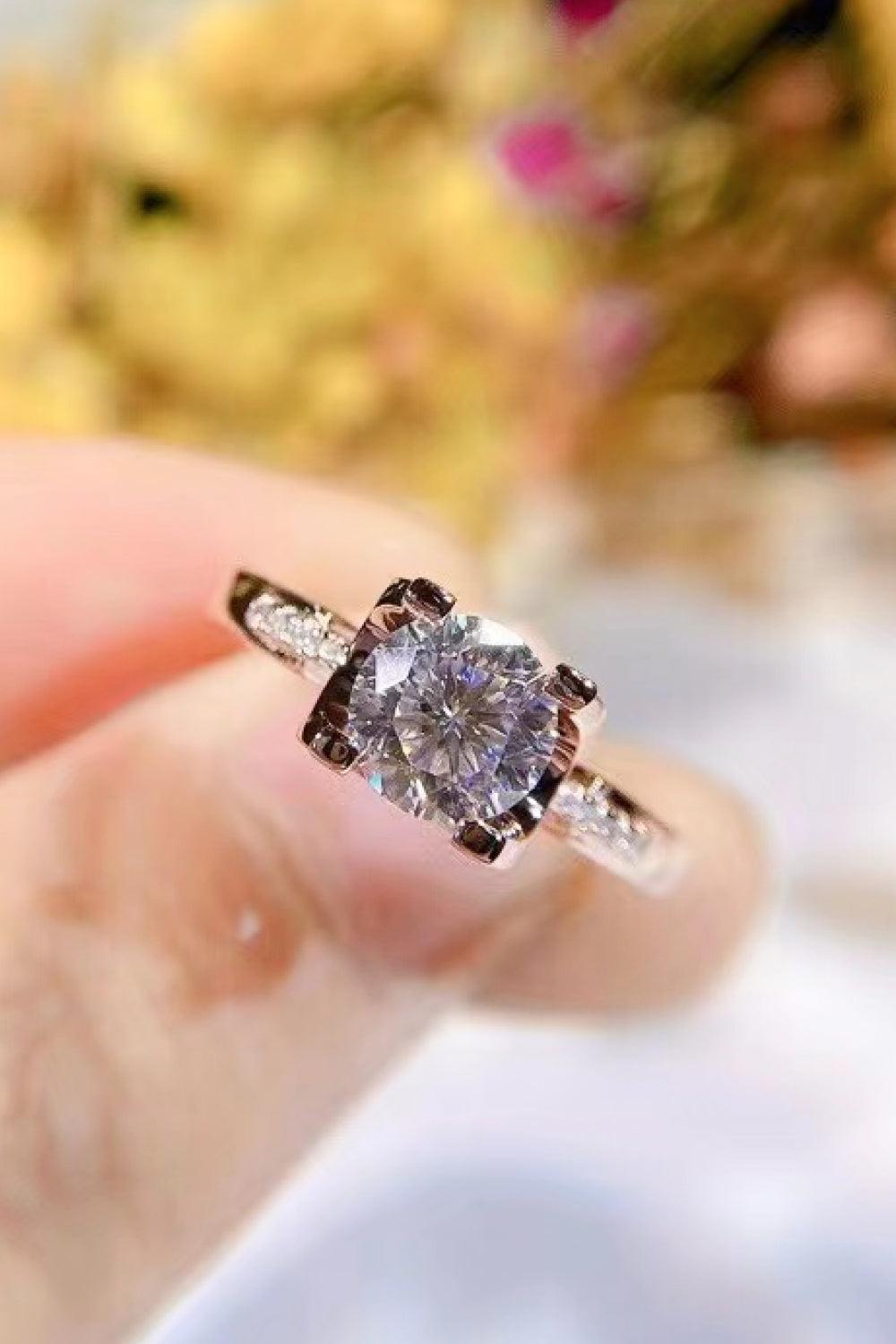 1 Carat Moissanite Ring BLUE ZONE PLANET