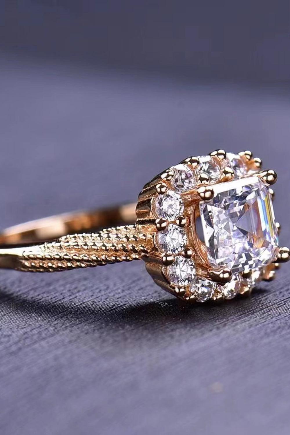 1 Carat Moissanite Twisted Ring BLUE ZONE PLANET