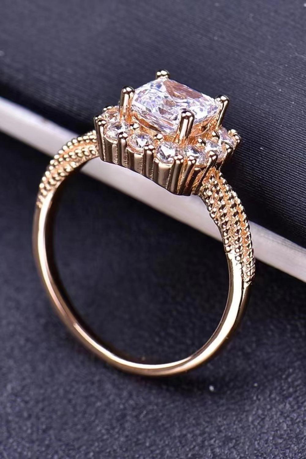 1 Carat Moissanite Twisted Ring BLUE ZONE PLANET