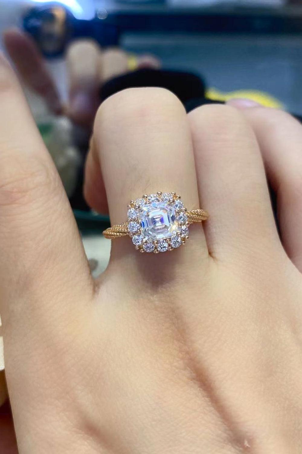 1 Carat Moissanite Twisted Ring BLUE ZONE PLANET