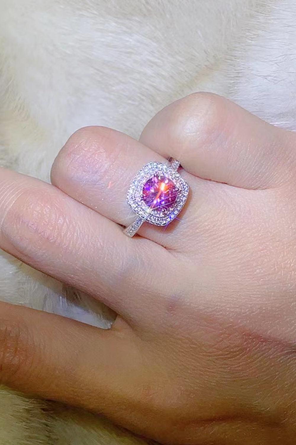 1 Carat Moissanite Two-Tone Ring BLUE ZONE PLANET