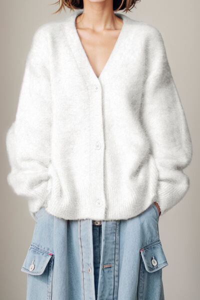 Blue Zone Planet | Button Up Dropped Shoulder Cardigan BLUE ZONE PLANET