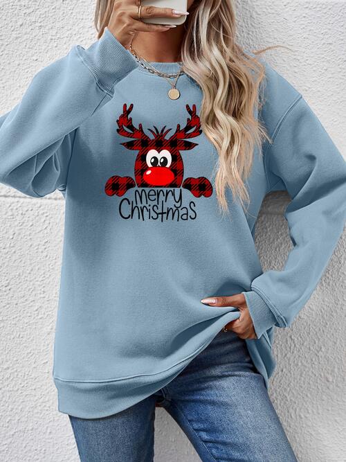 MERRY CHRISTMAS Graphic Sweatshirt BLUE ZONE PLANET