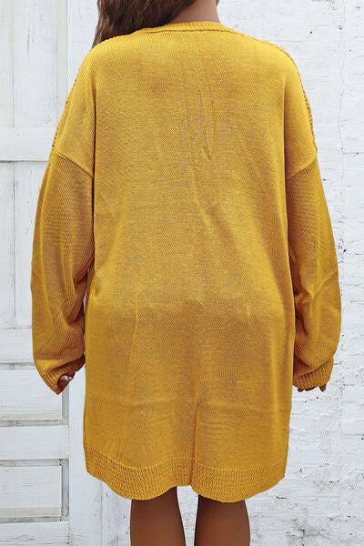 Blue Zone Planet | Plus Size Openwork Long Sleeve Open Front Cardigan BLUE ZONE PLANET