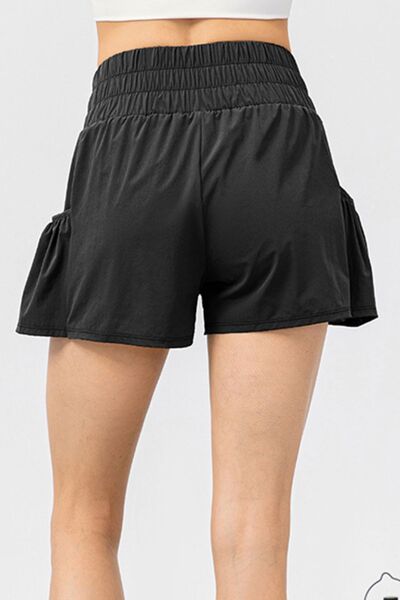 Blue Zone Planet | Elastic Waist Pocketed Active Shorts BLUE ZONE PLANET