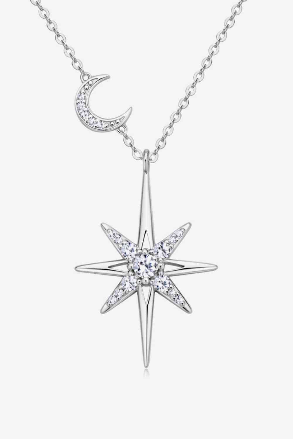 Moissanite 925 Sterling Silver Necklace BLUE ZONE PLANET
