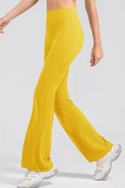 High Waist Straight Active Pants BLUE ZONE PLANET