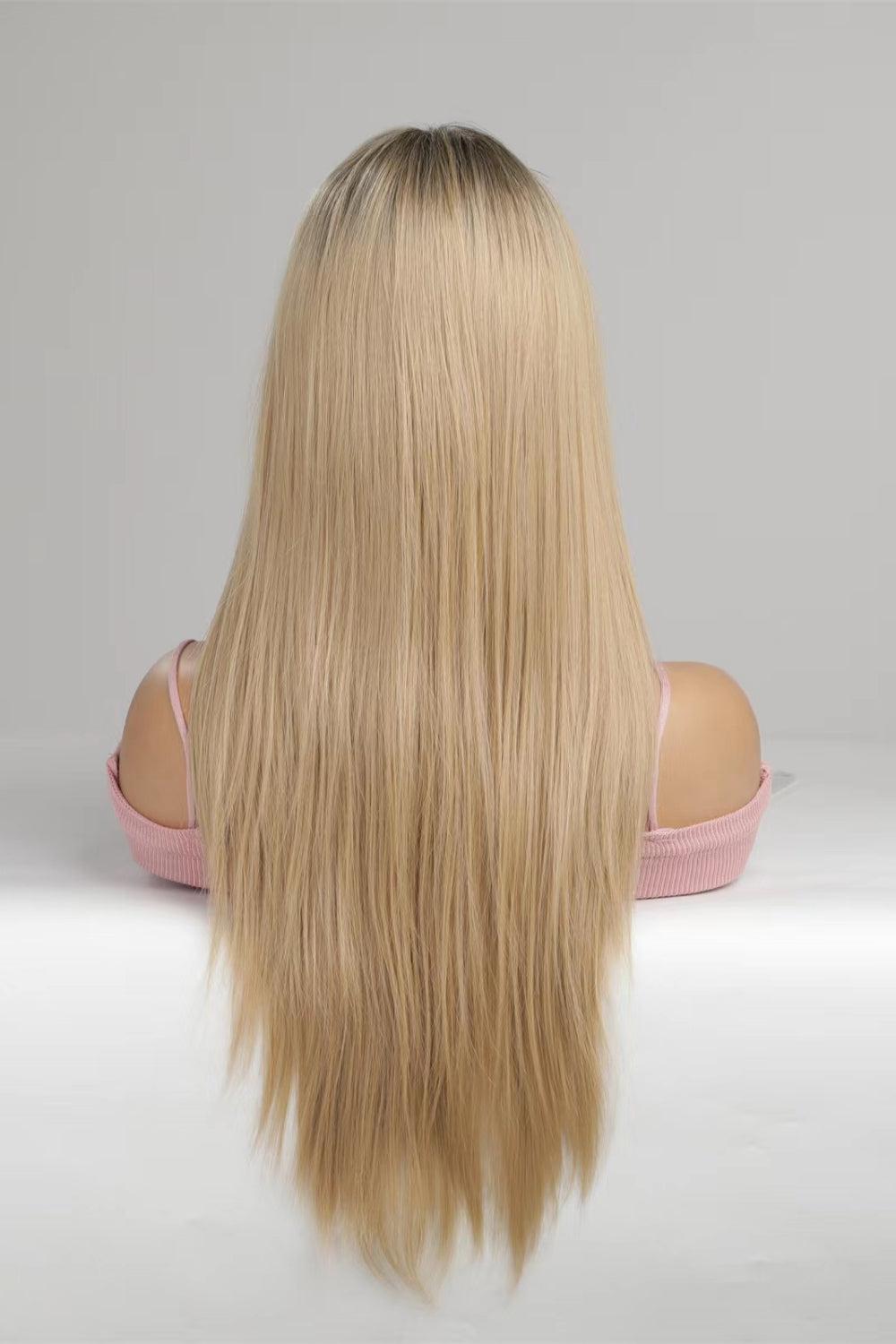 13*2" Lace Front Wigs Synthetic Long Straight 24'' 150% Density BLUE ZONE PLANET