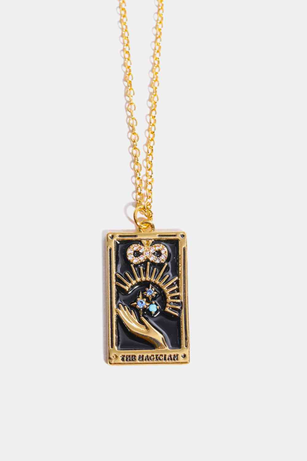 Tarot Card Pendant Stainless Steel Necklace BLUE ZONE PLANET