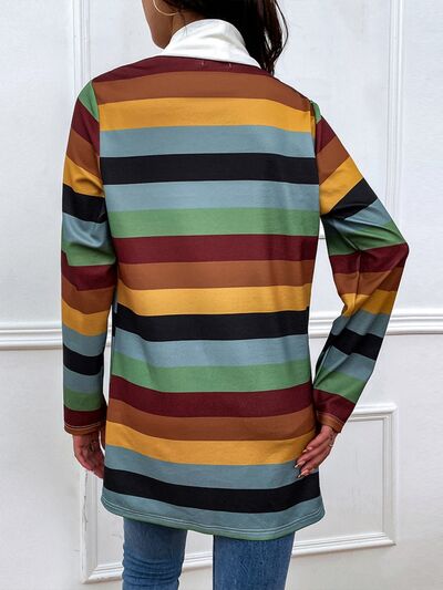 Blue Zone Planet | Color Block Open Front Cardigan BLUE ZONE PLANET