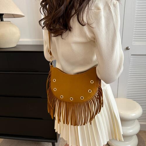 Fringe Detail Crossbody Bag BLUE ZONE PLANET