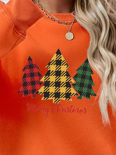 MERRY CHRISTMAS Dropped Shoulder Sweatshirt BLUE ZONE PLANET