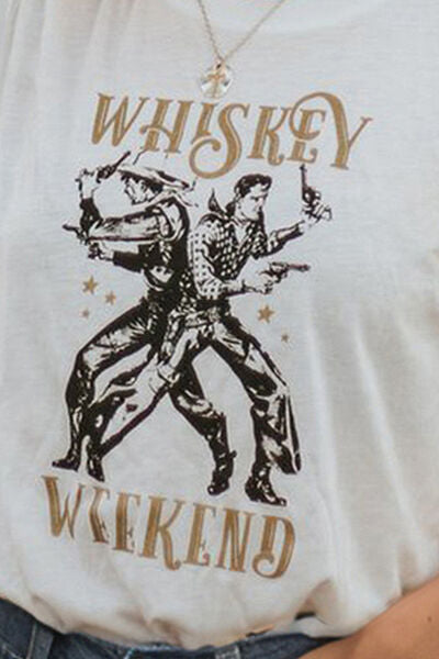 WHISKEY WEEKEND Graphic Round Neck Tank BLUE ZONE PLANET