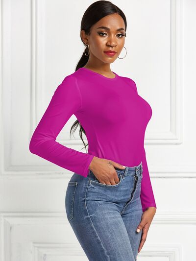 Blue Zone Planet | Round Neck Long Sleeve Bodysuit BLUE ZONE PLANET
