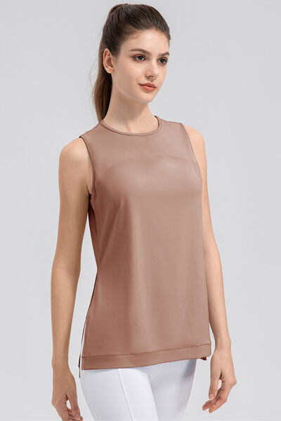 Blue Zone Planet | Slit Round Neck Tank BLUE ZONE PLANET