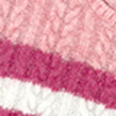 Blue Zone Planet | Cable-Knit Striped Dropped Shoulder Sweater BLUE ZONE PLANET