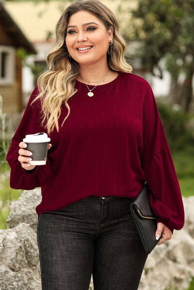 Blue Zone Planet | Plus Size Round Neck Dropped Shoulder T-Shirt BLUE ZONE PLANET