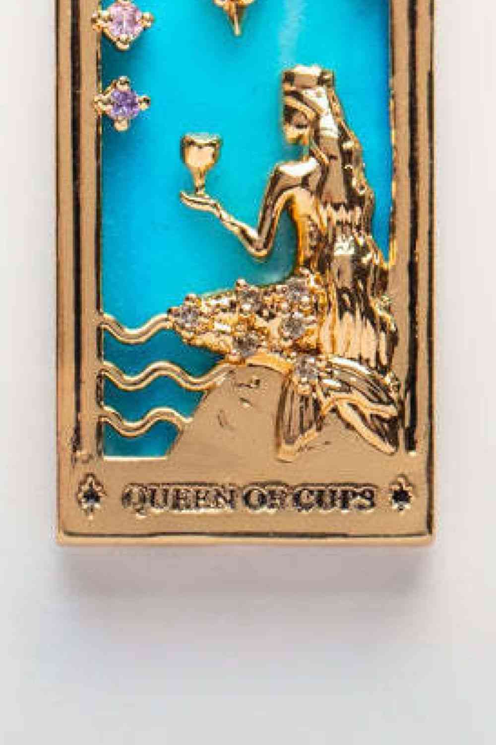 Tarot Card Pendant Stainless Steel Necklace BLUE ZONE PLANET