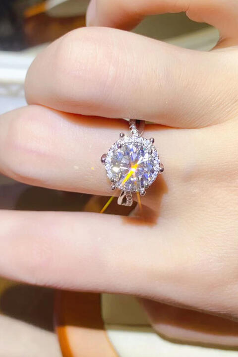 2 Carat Moissanite 925 Sterling Silver Ring BLUE ZONE PLANET