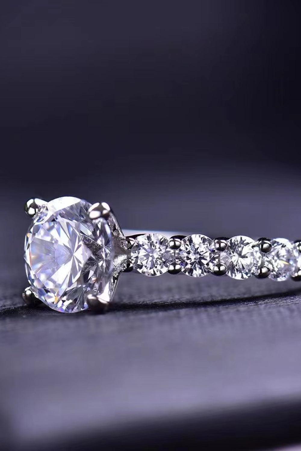 2 Carat 4-Prong Moissanite Ring BLUE ZONE PLANET