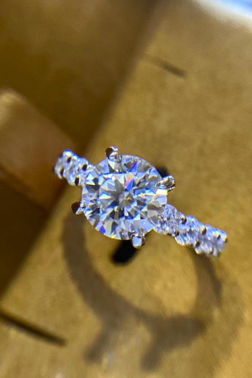 2 Carat 4-Prong Moissanite Ring BLUE ZONE PLANET