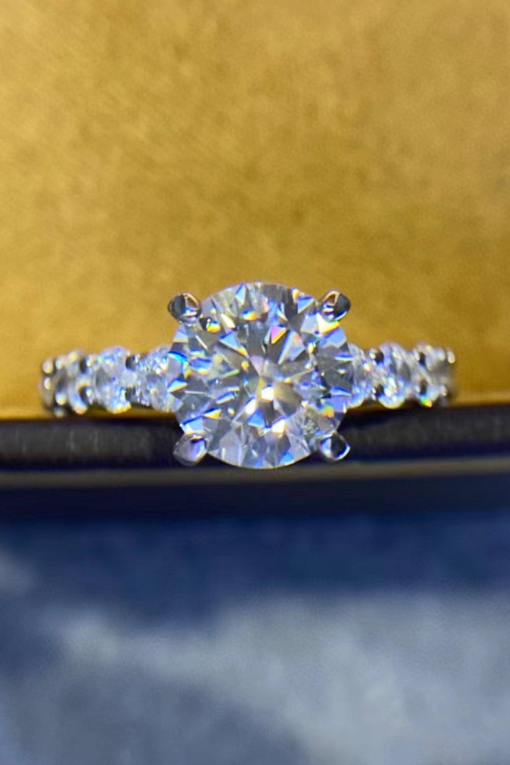 2 Carat 4-Prong Moissanite Ring BLUE ZONE PLANET