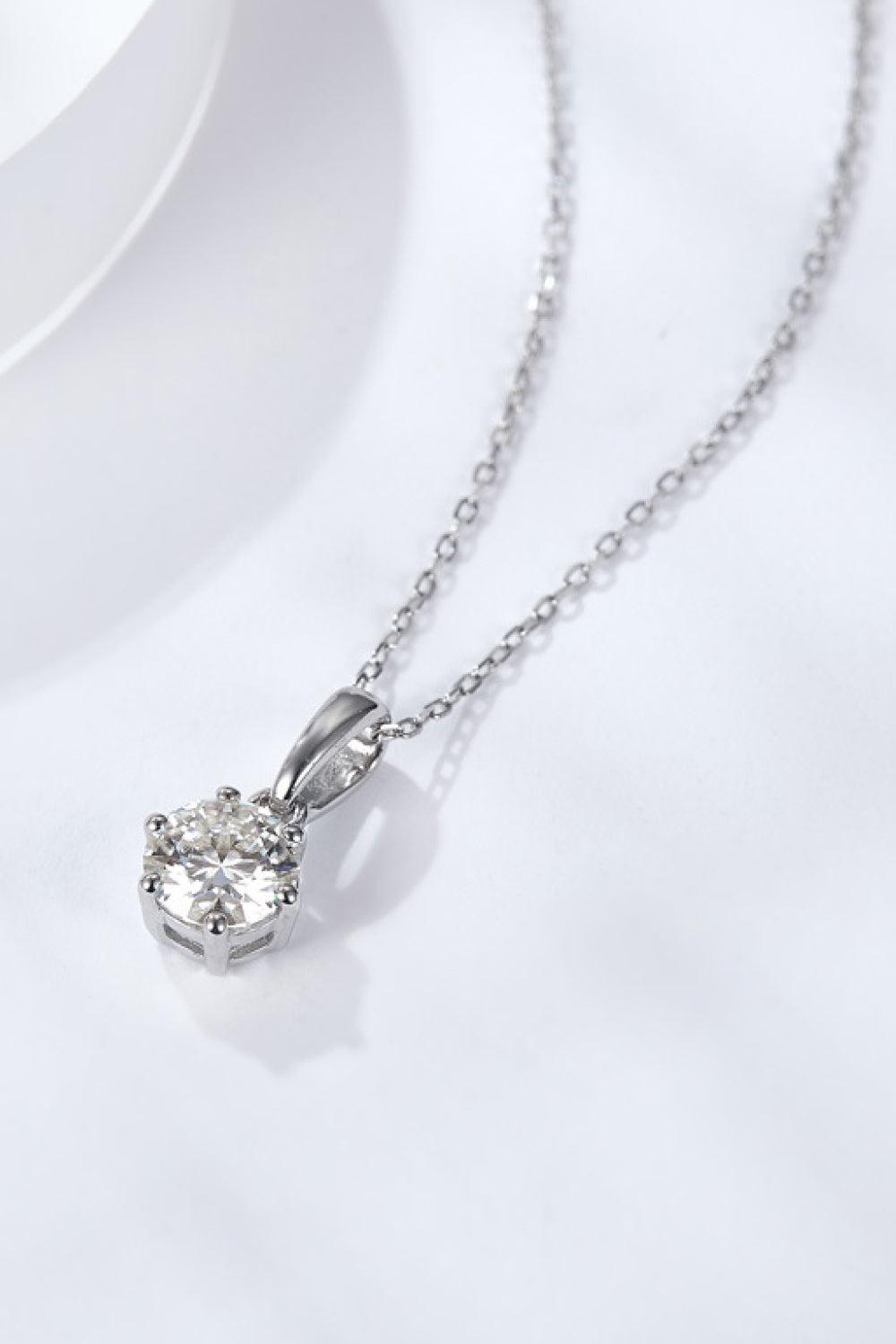 2 Carat 6-Prong Moissanite Pendant Necklace BLUE ZONE PLANET