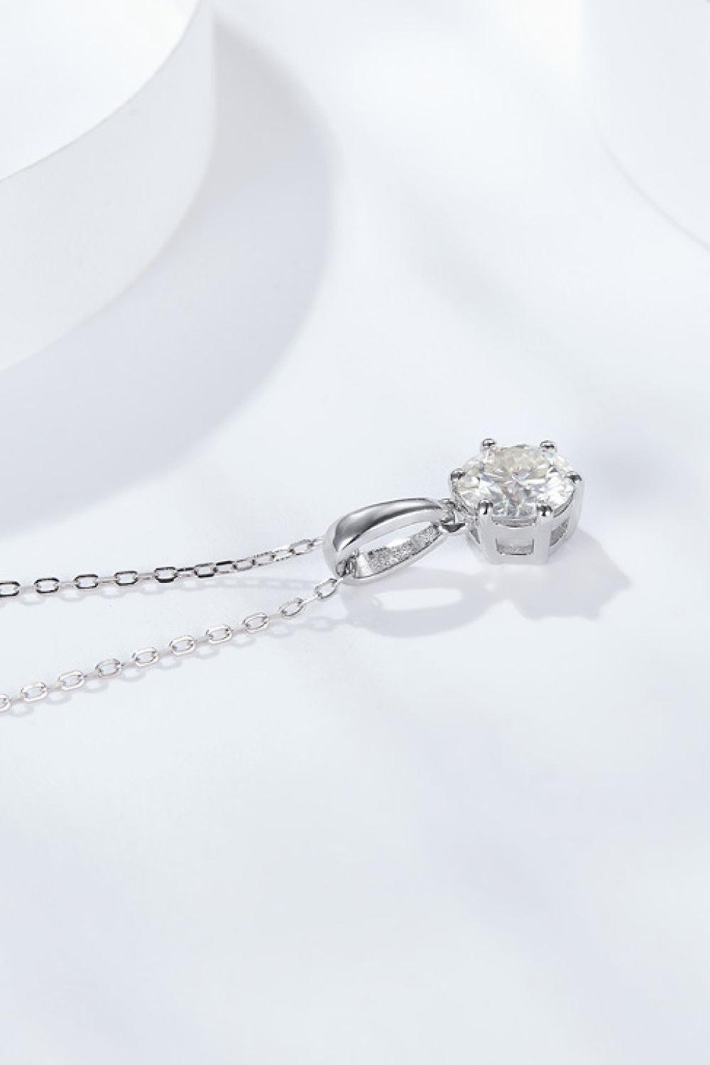 2 Carat 6-Prong Moissanite Pendant Necklace BLUE ZONE PLANET